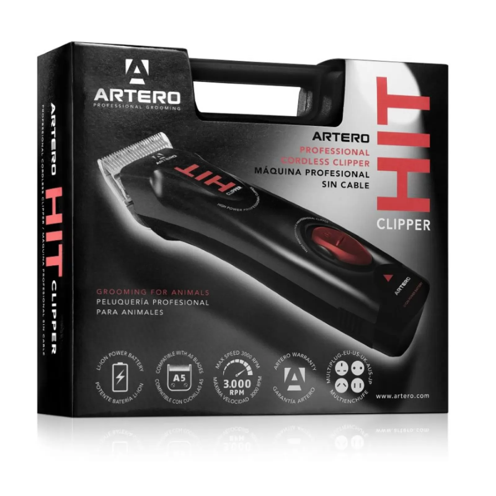 Maquina de aseo inalámbrica Artero Hit, baterías Scissors Duty