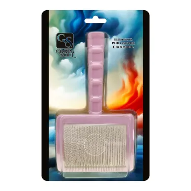 Велика пуходерка-слікер з м'якими зубцями Groom Soul Pro Pink