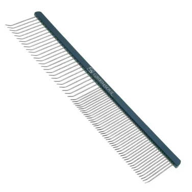 Pettine per animali domestici in metallo con denti curvi Groom Soul Blue, 19 cm