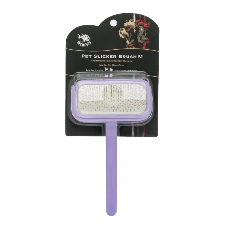 Puf mediano suave con dientes medianos Barracuda Violeta/Negro M — Foto 7