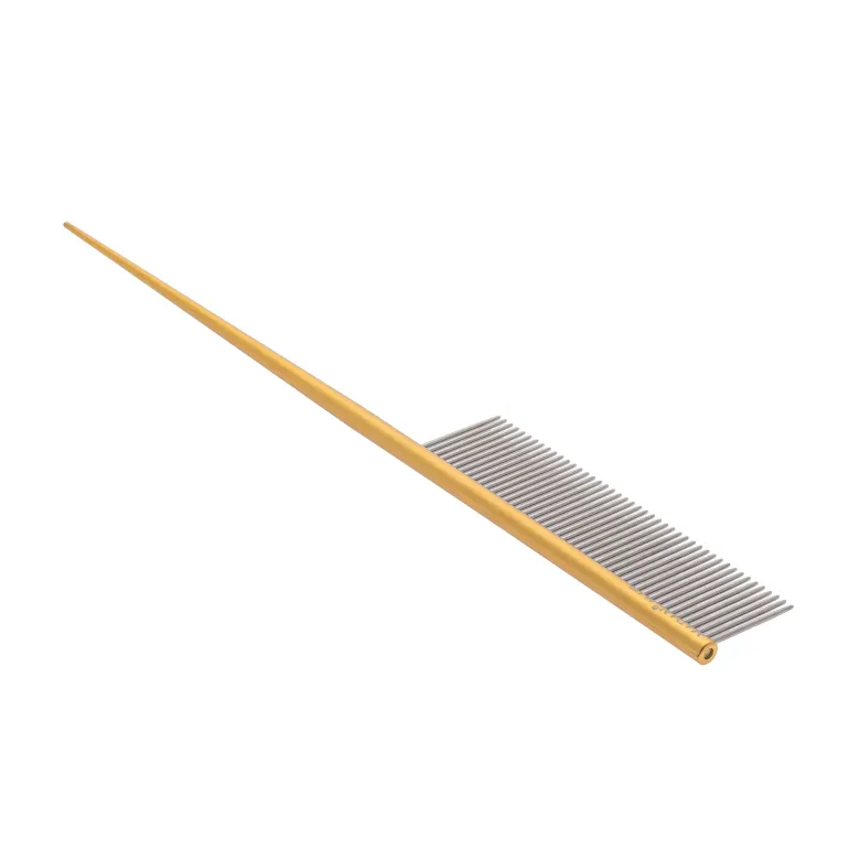 Aluminum comb with a spike for grooming Madan M-178 — Photo 5