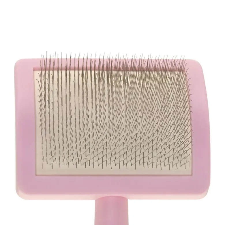 Велика пуходерка-слікер з м'якими зубцями Groom Soul Pro Pink — Фото 5