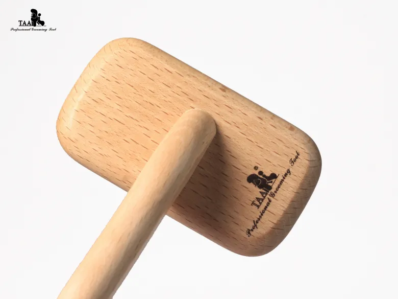Средняя мягкая пуходерка-slicker со средними зубцами TAA Comb Wood M — Фото 1