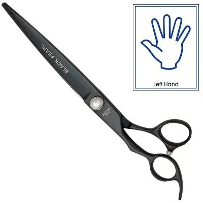 Left-handed straight scissors Geib Black Pearl Cobalt — Photo 4