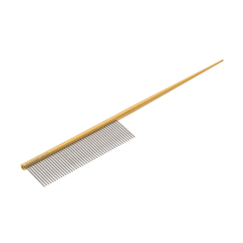 Aluminum comb with a spike for grooming Madan M-178 — Photo 4