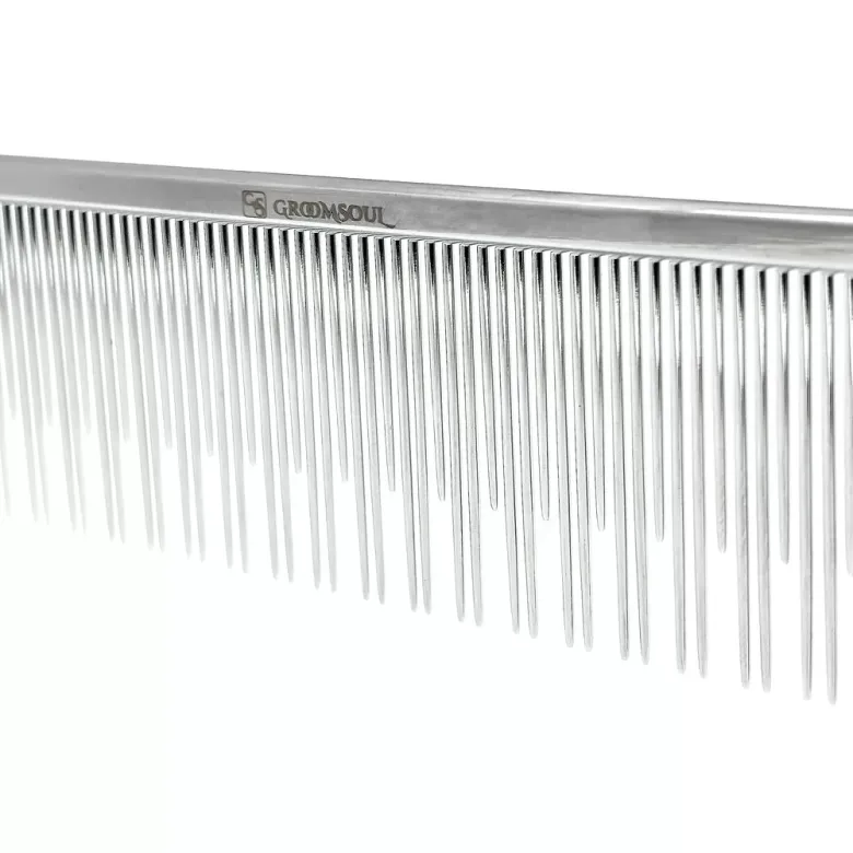 Металлический гребень для животных с двойным зубом Groom Soul Pro Series Dualtoothed 22 см. — Фото 6