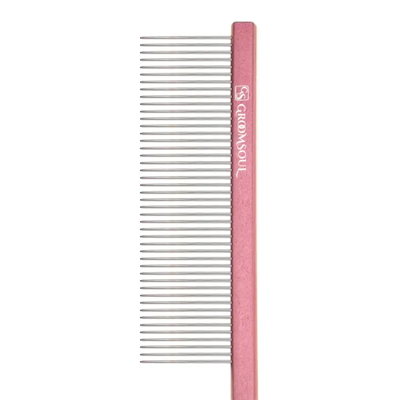 Pettine per animali domestici in metallo rosa Groom Soul con punta 18,5 cm — Foto 5