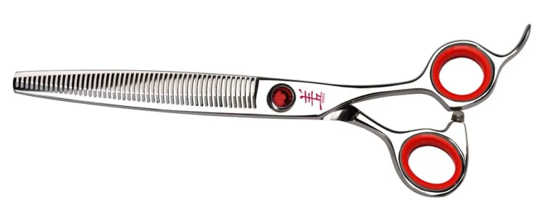 Yento Prime 7" thinning shears for grooming, 50 teeth — Photo 4