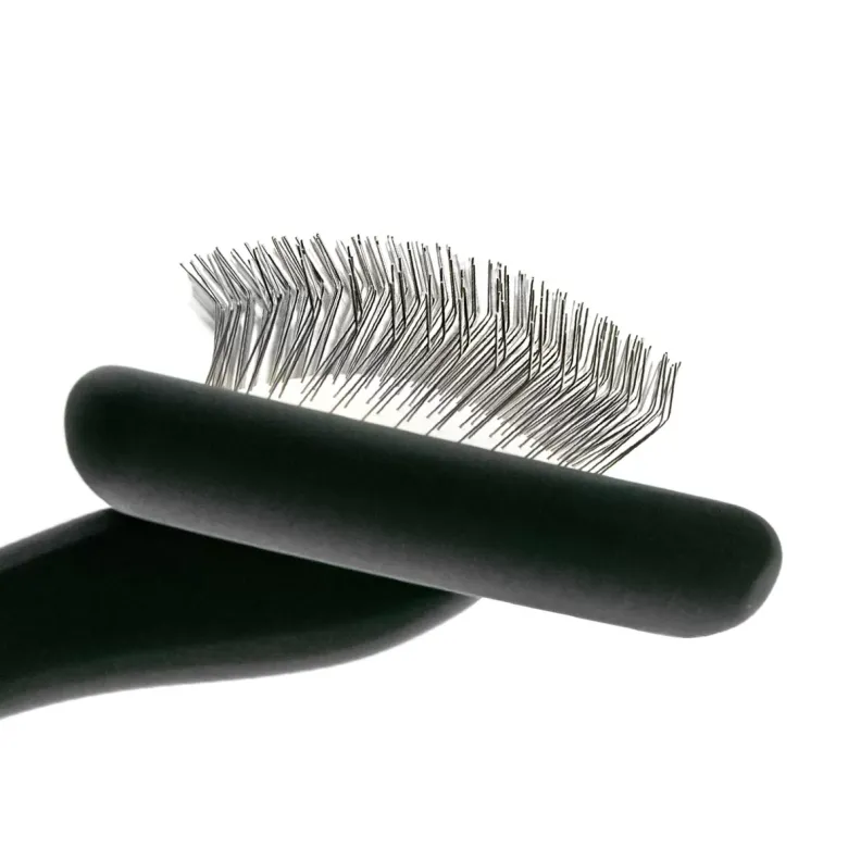 Мала м'яка пуходерка з середніми зубцями Groom Soul Natural Red\Black — Фото 8