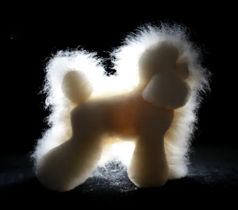 Custodia in plastica Teddy Bear + set in pelle bianca Mr. Jiang — Foto 1
