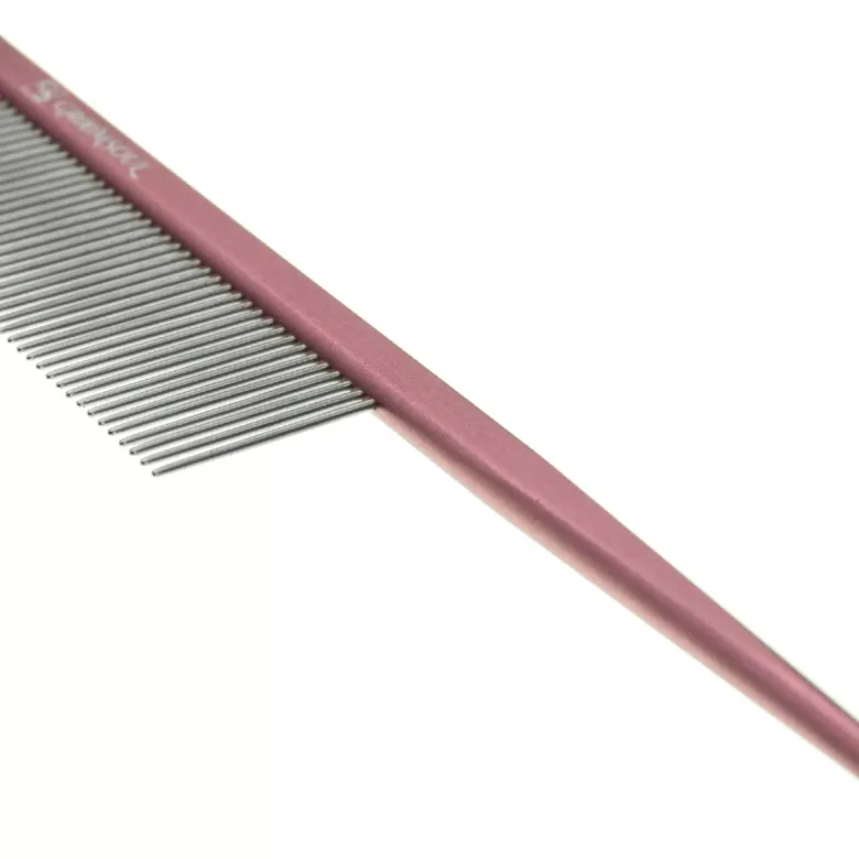 Pettine per animali domestici in metallo rosa Groom Soul con punta 18,5 cm — Foto 10