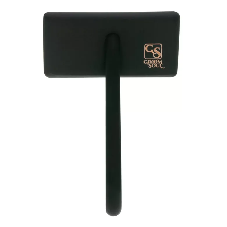 Мала м'яка пуходерка з середніми зубцями Groom Soul Natural Red\Black — Фото 11