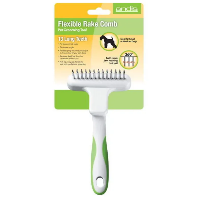Peine rastrillo flexible Andis para animales — Foto 7
