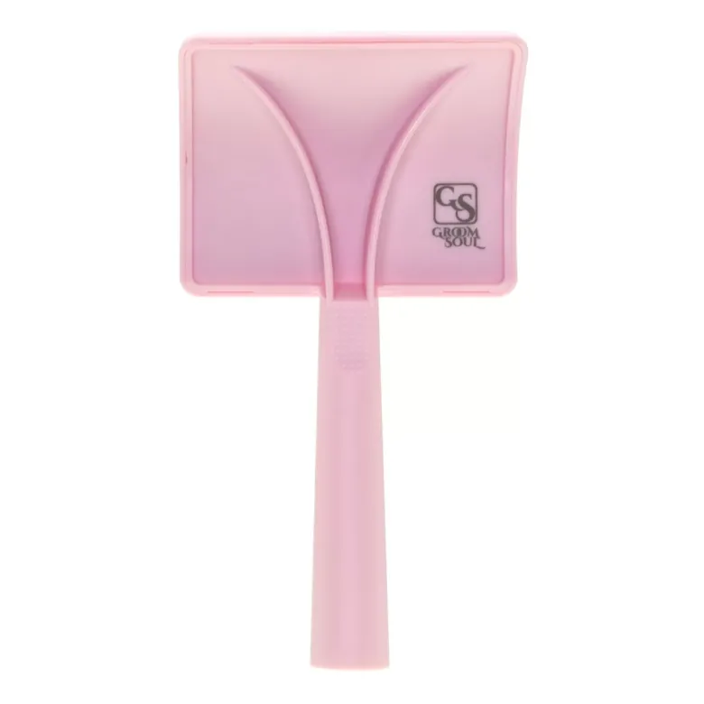 Велика пуходерка-слікер з м'якими зубцями Groom Soul Pro Pink — Фото 10