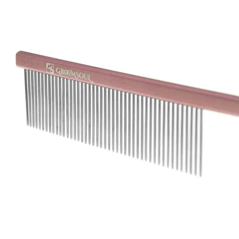 Pettine per animali domestici in metallo rosa Groom Soul con punta 18,5 cm — Foto 9