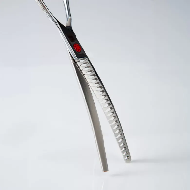 Tijeras de acabado de contorno Groom Soul Elements Fire de 7,5" y 24 dientes — Foto 7