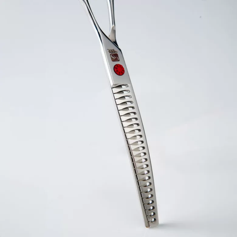 Tijeras de acabado de contorno Groom Soul Elements Fire de 7,5" y 24 dientes — Foto 5