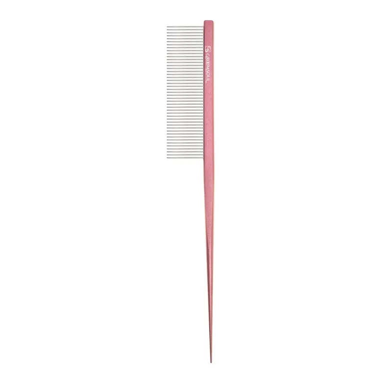 Pettine per animali domestici in metallo rosa Groom Soul con punta 18,5 cm — Foto 4