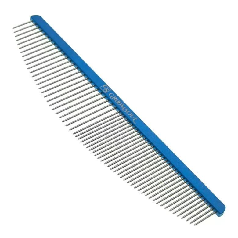 Pettine in metallo Groom Soul Blue Moon per animali domestici, 18 cm