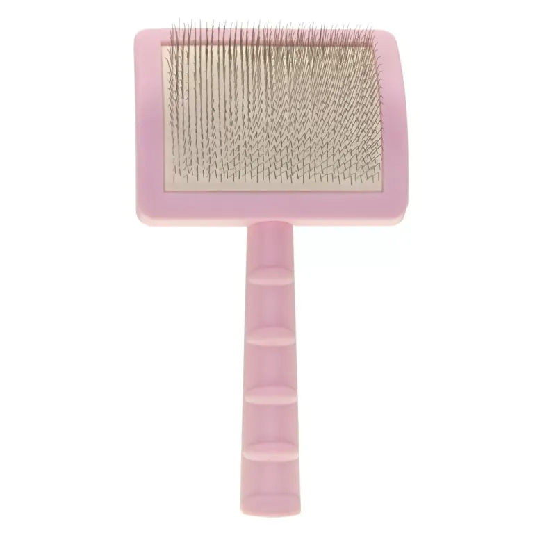 Велика пуходерка-слікер з м'якими зубцями Groom Soul Pro Pink — Фото 4