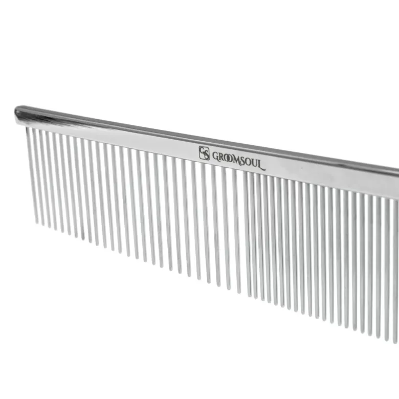 Металлический комбинированный гребень для животных Groom Soul Basic, 19 см — Фото 2