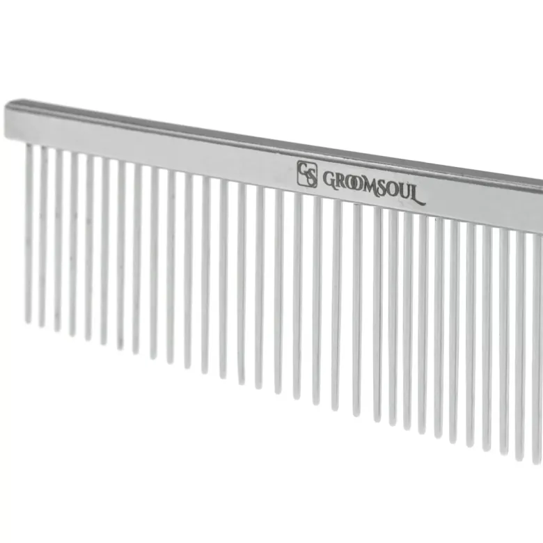 Металлический комбинированный гребень для животных Groom Soul Basic 14,5 см — Фото 6