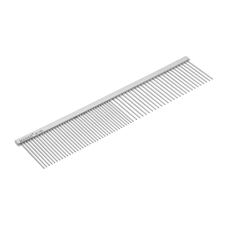 Durable combined metal grooming comb Madan M-188 — Photo 4