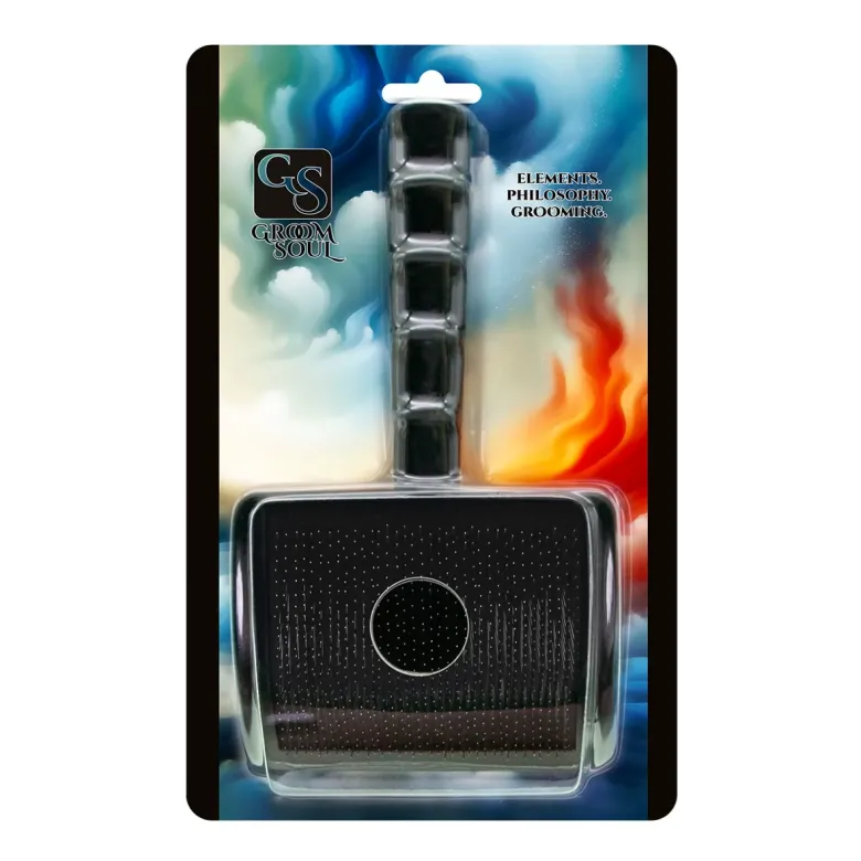Велика пуходерка-слікер з жорсткими зубцями Groom Soul Pro Black — Фото 12