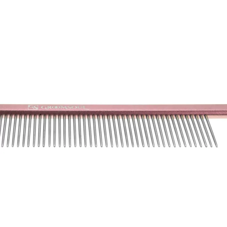 Pettine per animali domestici in metallo rosa Groom Soul con punta 18,5 cm — Foto 11