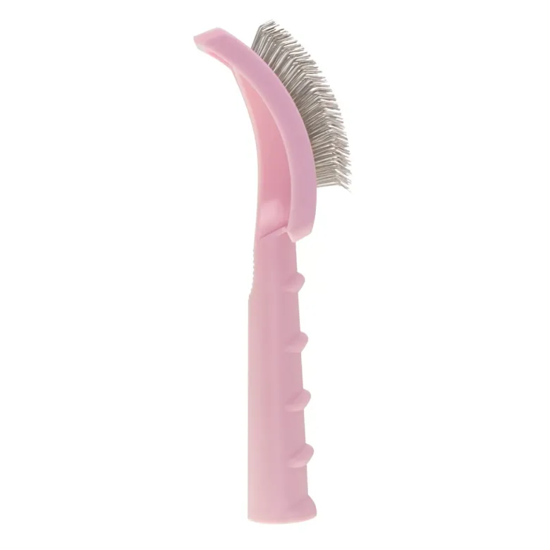 Велика пуходерка-слікер з м'якими зубцями Groom Soul Pro Pink — Фото 7