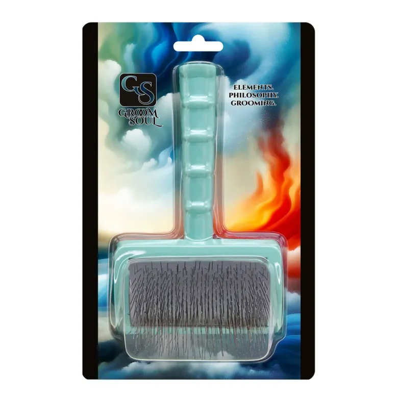Середня пуходерка-слікер з довгими зубцями Groom Soul Pro Mint — Фото 12