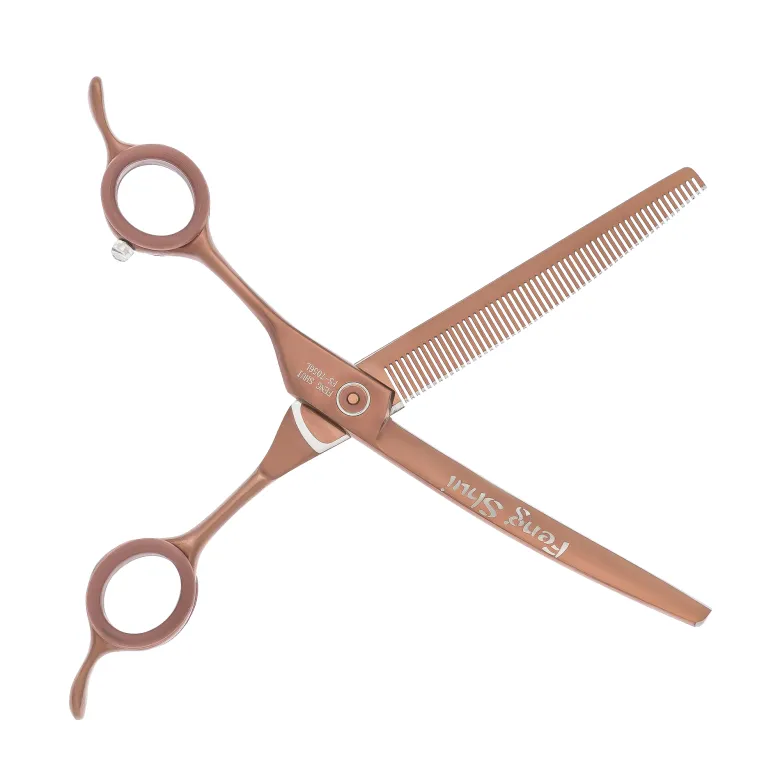 Ліворучні контурні філірувальні ножиці Barracuda CNC Feng Shui 7056L — Фото 6