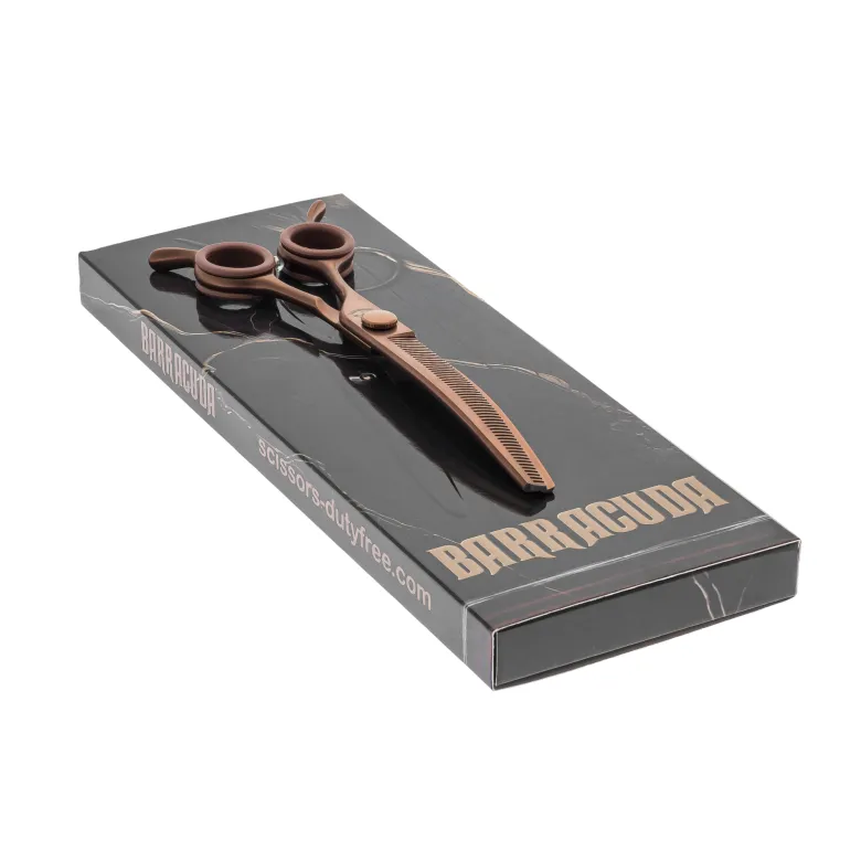 Ліворучні контурні філірувальні ножиці Barracuda CNC Feng Shui 7056L — Фото 5