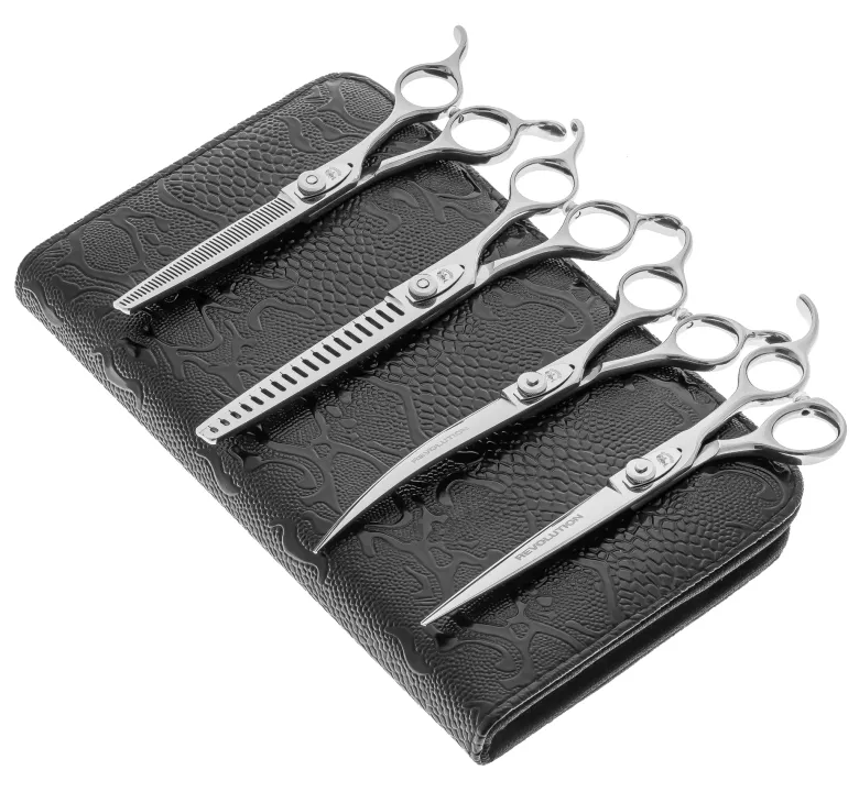 Barracuda CNC Revolution 7.0&quot; and 7.5&quot; Grooming Scissors Set, 4 pieces — Photo 4