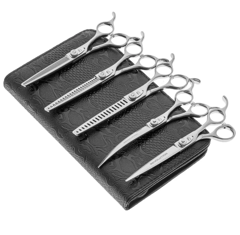 Набор ножниц для груминга Barracuda CNC Revolution 7.0&quot; и 7.5&quot;, 5 единиц — Фото 4