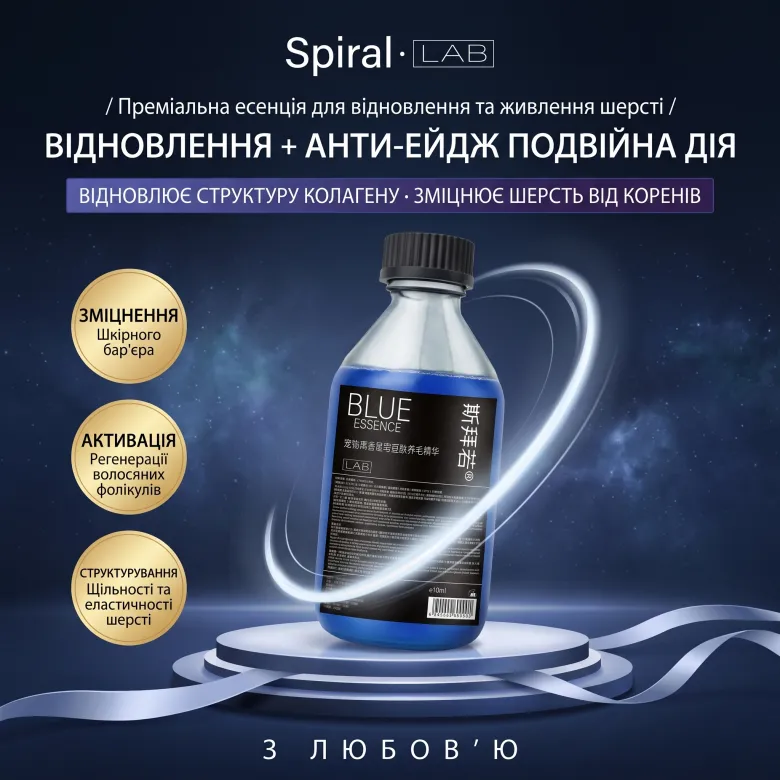  Преміальна антивікова есенція для відновлення шкіри та шерсті SPIRAL LAB BLUE ESSENCE — Фото 7