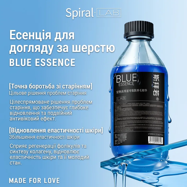  Преміальна антивікова есенція для відновлення шкіри та шерсті SPIRAL LAB BLUE ESSENCE — Фото 10