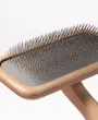 Большая мягкая пуходерка-slicker со средними зубцами TAA Comb Wood L — Фото 11