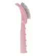 Велика пуходерка-слікер з м'якими зубцями Groom Soul Pro Pink — Фото 16